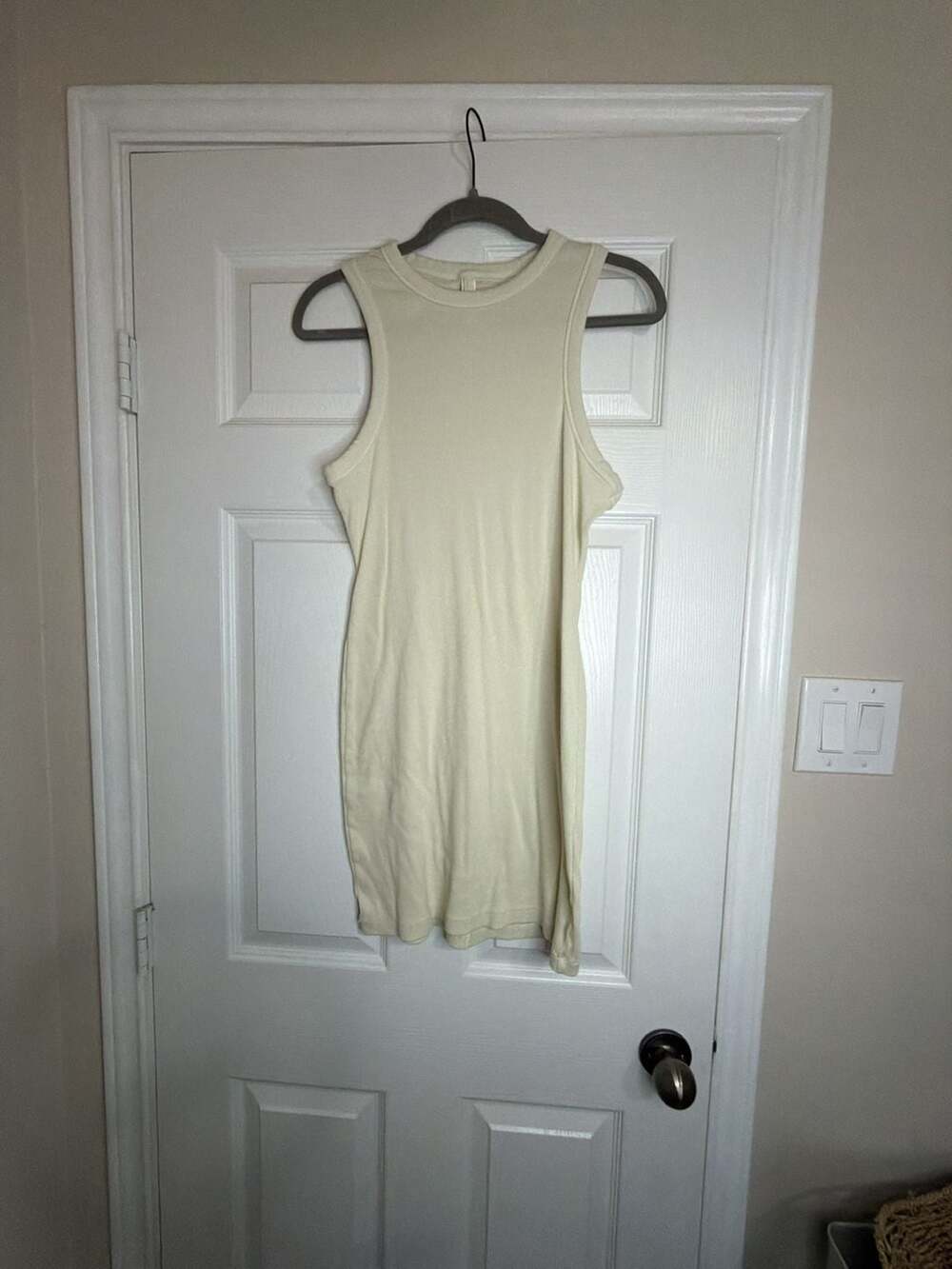 SKIMS Cotton Rib Tank Dress Size XL Cream